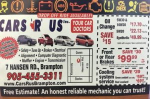 Brampton Mechanic Shop Coupon