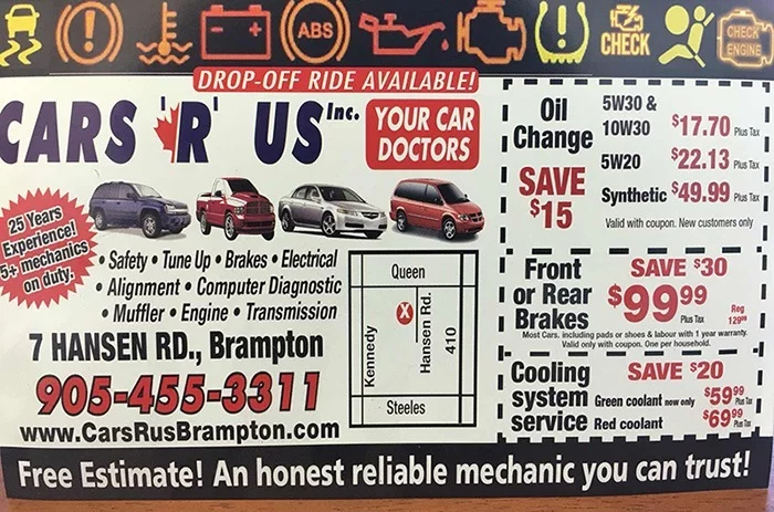 new coupon Brampton Auto Repair